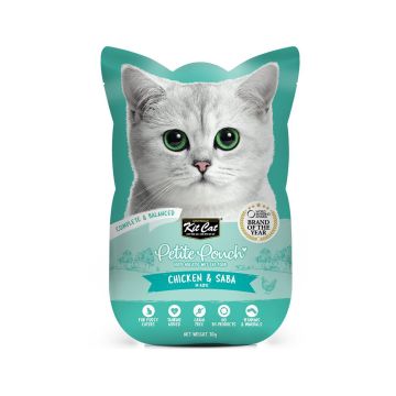 Kit Cat Petite Chicken and Saba in Aspic Cat Food Pouch - 70 g