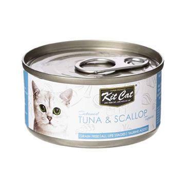 علبة طعام للقطط مع التونة ولحم الصدر من كيت كات، 80 جرام