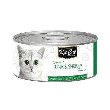 علبة طعام للقطط مع التونة والروبيان من كيت كات، 80 جرام