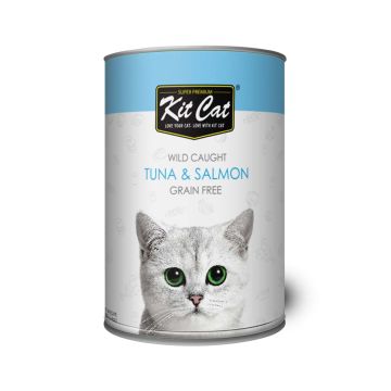 Kit Cat Wild Caught Tuna & Salmon Canned Cat Food - 400g