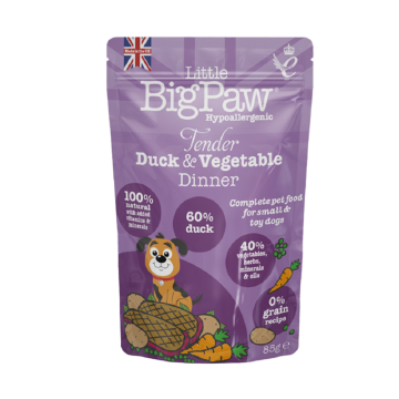 Little Big Paw Tender Duck & Vegetable Dinner Dog Food - 150g