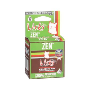 Licks Pill Free Zen Calming Cat Supplement - 10 counts
