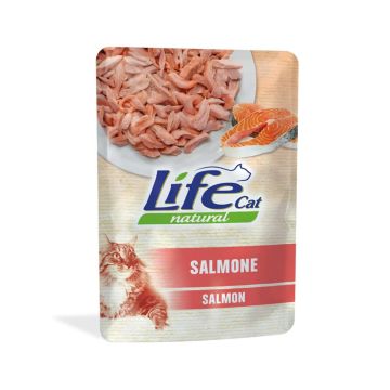 Life Cat Natural Salmon Cat Food Pouch - 70 g