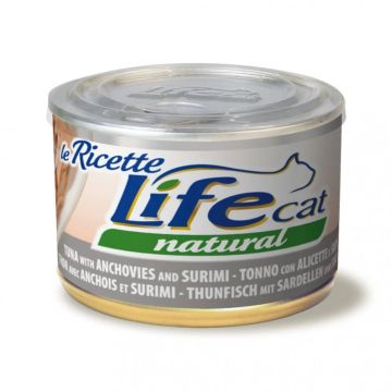 Life Cat Tuna, Anchovies And Surimi Cat Food, 150g