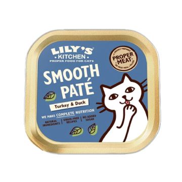 Lily's Kitchen Turkey & Duck Pate Wet Cat Food - 85g - Pack of 12