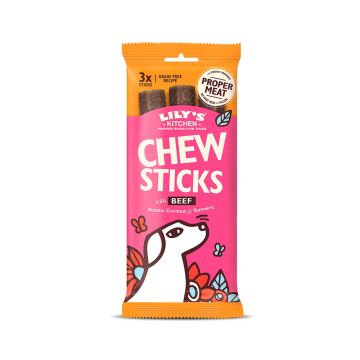 Lily's Kitchen Chew Sticks with Beef Dog Treats - 120g