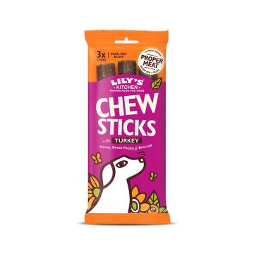 Lily's Kitchen Chew Sticks with Turkey Dog Treats - 120g