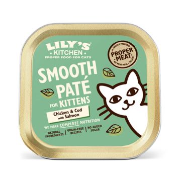 Lily's Kitchen Smooth Pate Chicken and Cod with Salmon Canned Kitten Food - 85 g