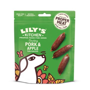Lily's Kitchen Cracking Pork & Apple Sausages Dog Treat - 70g