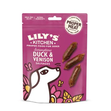 Lily's Kitchen Scrumptious Duck & Venison Sausages For Dogs - 70g