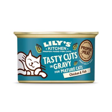 Lily's Kitchen Tasty Cuts Chicken and Fish Canned Senior Cat Food - 85 g