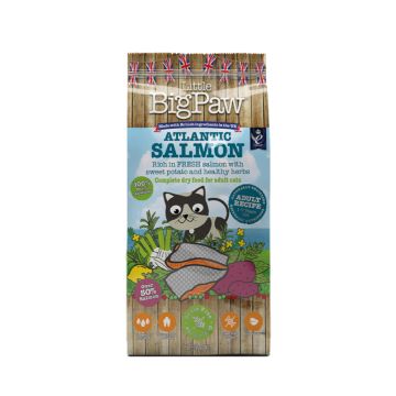 Little Big Paw Atlantic Salmon Complete Dry Food for Adult Cats - 1.5 Kg