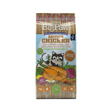 Little Big Paw British Chicken Complete Dry Food for Adult Cats - 1.5 Kg