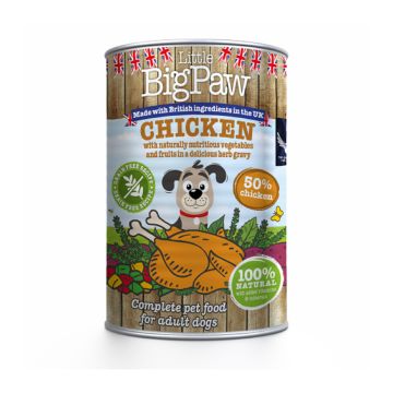Little Big Paw Chicken With Rich Herb Gravy Dog Food Tin - 390g 