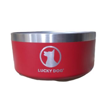 Lucky Dog Stainless Steel Dog Bowl, 64 oz