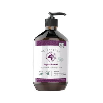 M-Pets Natur Luxe Argan Oil and Acai 2 in 1 Shampoo Conditioner - 500 ml