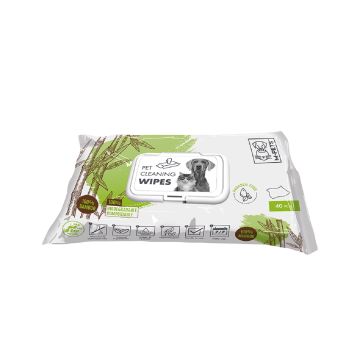 M-Pets Pet Cleaning Wipes 100% Bamboo - 40 pcs