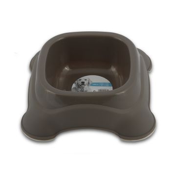 M-Pets Plastic Single Dog Bowl - Grey