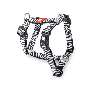 Max and Molly Dog H-Harness - Zebra - Medium