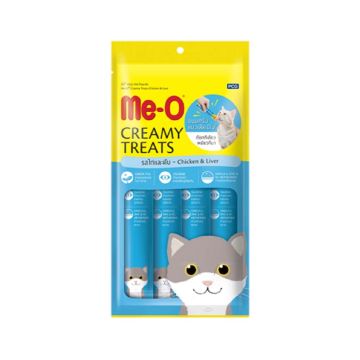 Me-O Creamy Treats Chicken & Liver Cat Treats - 4 x 15 g