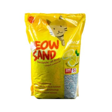 Meow Sand Bentonite Lemon Scented Cat Litter -  5 L