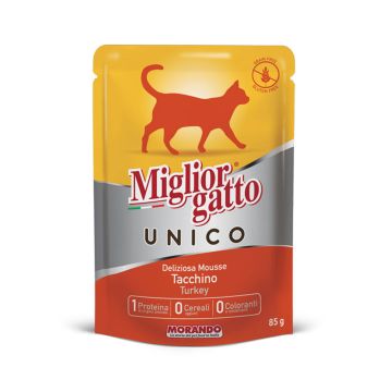 Miglior Gatto Unico Turkey Mousse Wet Cat Food - 85 g