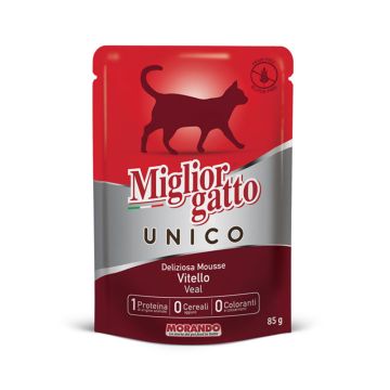 Miglior Gatto Unico Veal Mousse Wet Cat Food - 85 g