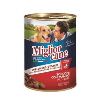 Miglior Cane Chunks with Beef Dog Wet Food