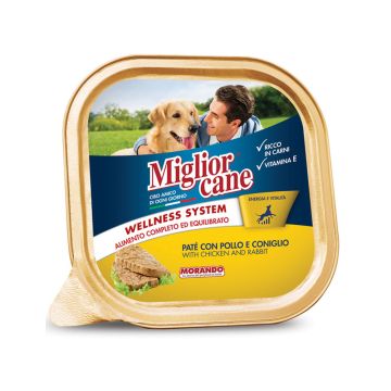 Miglior Cane Pate with Rabbit and Chicken Wet Dog Food - 300 g