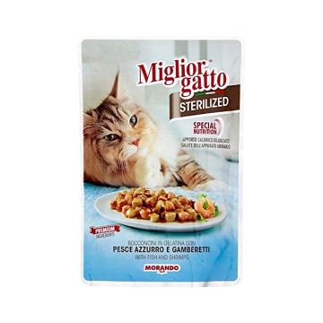 Miglior Chunks In Jelly With Fish And Shrimps - 85g - Pack of 12