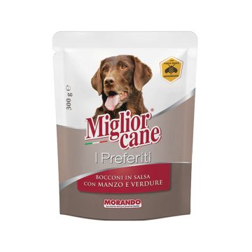 Miglior Dog Chunks in Sauce with Beef and Vegetables Wet Dog Food - 300 g