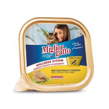 Miglior Gatto Pate With Chicken And Rabbit Wet Cat Food - 100 g