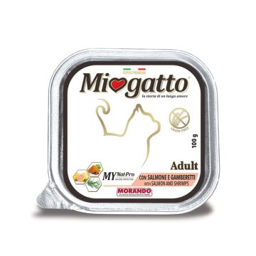 MioGatto Pate with Salmon and Shrimp Adult Wet Cat Food - 100 g