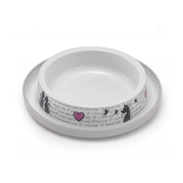 moderna-cats-in-love-trendy-dinner-cat-bowl-210cm-grey-white