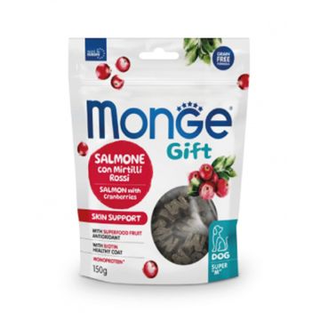 Monge Gift Skin Support Salmon with Cranberries Super M Dog Treats - 150 g