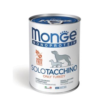 Monge Monoprotein Only Turkey Canned Dog Food - 400 g