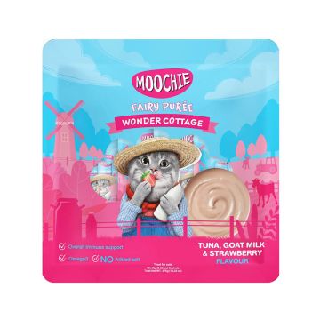 Moochie Fairy Puree Tuna, Goat Milk and Strawberry Cat Treats - 25 x 15 g