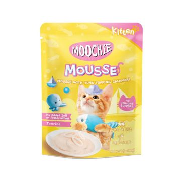 Moochie Mousse With Tuna Topping Calamari Kitten Food Pouch - 70 g