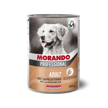 Morando Professional Pate with Chicken and Liver Adult Dog Canned Food  - 400 g