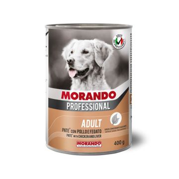 Morando Professional Pate with Chicken and Liver Adult Canned Dog Food - 400 g