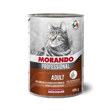 Morando Professional Small Chunks with Game and Rabbit Canned Cat Food - 405 g