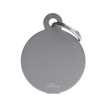 MyFamily Basic Collection Round in Aluminum Pet ID Tag - Small