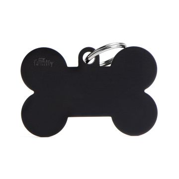 My Family Basic Collection Bone in Aluminum Pet ID Tag - XLarge