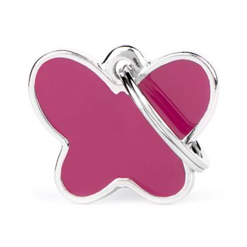 MyFamily Butterfly Pet ID Tag - Pink