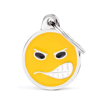 MyFamily Charms Angry Emoji Pet ID Tag