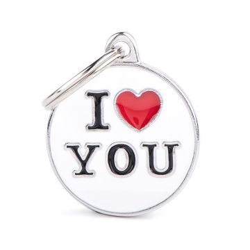 MyFamily Charms I Love You Pet ID Tag