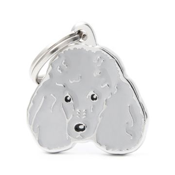 MyFamily Grey Poodle Dog Tag
