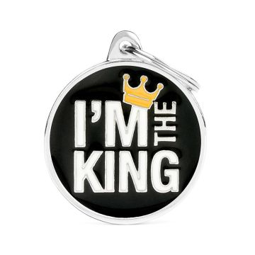 MyFamily "I'm The King" Circle Pet ID Tag - Large