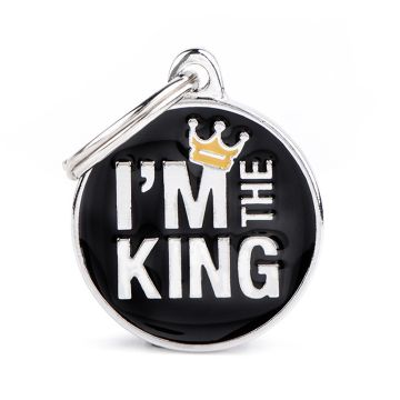 MyFamily "I'm The King" Circle Pet ID Tag - Medium