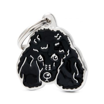 MyFamily New Black Poodle Dog ID Tag